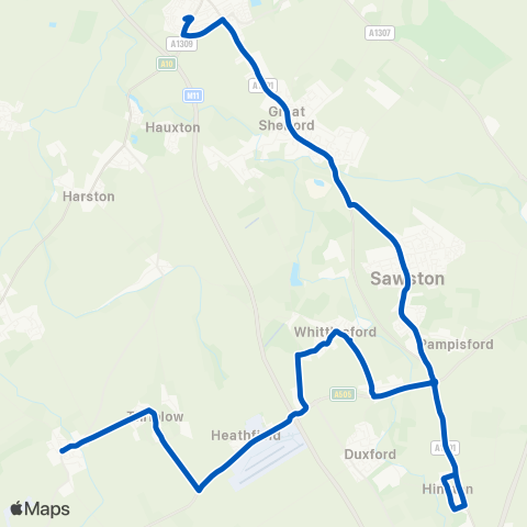 A2B Bus and Coach  map