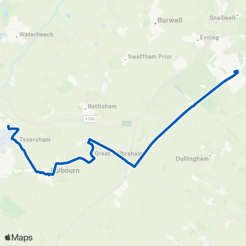 A2B Bus and Coach  map