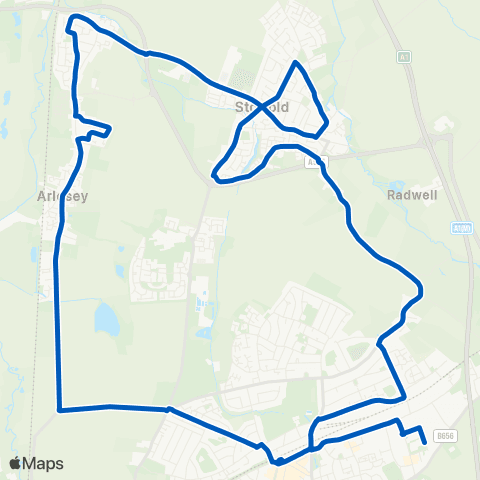 A2B Bus and Coach Sainsbury's - Sainsbury's map