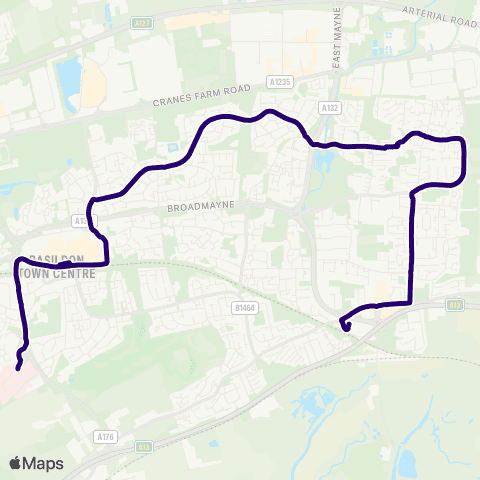 First Essex Tesco Store - Bus Station map