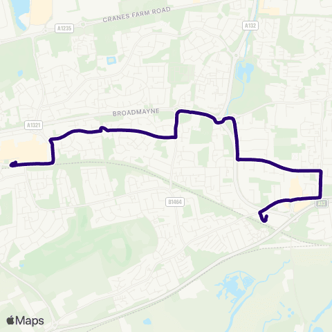 First Essex Tesco Store - Bus Station map