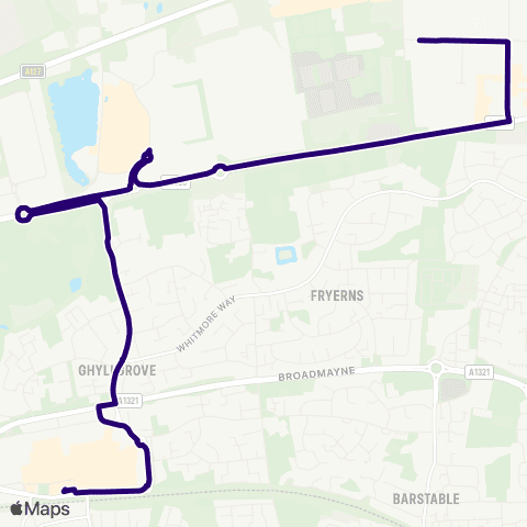 First Essex Bus Station - Gardiners Lane South map