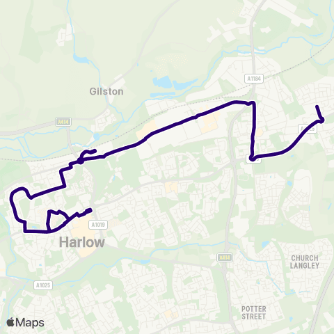 First Essex Temp Bus Station - Old Oak Way map