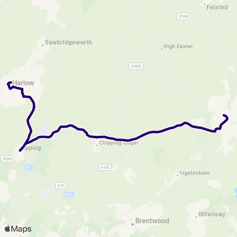 First Essex Bus Station - Temp Bus Station map
