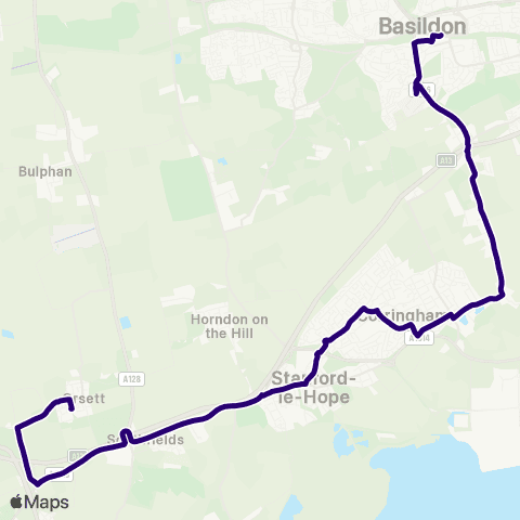 First Essex Bus Station - Hospital map