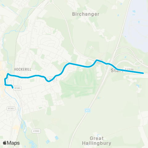 Central Connect Interchange - Spellbrook Motors map