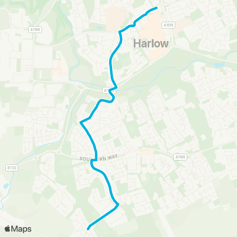 Central Connect Temp Bus Station - Sumners Farm map