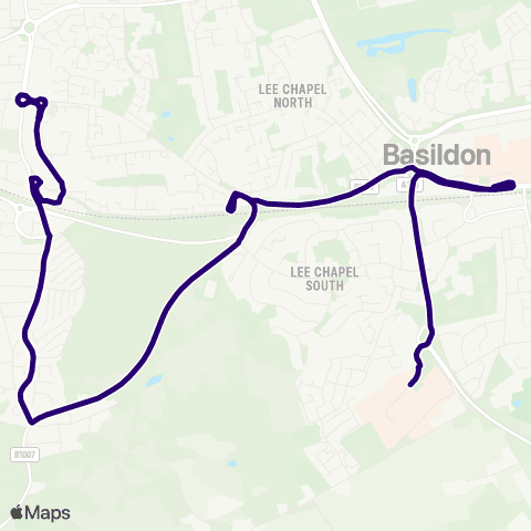 First Essex Shopping Centre - Hospital (Northbound) map