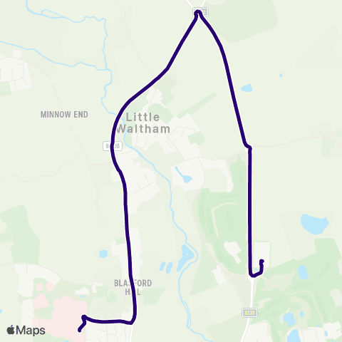 First Essex Chelmer Valley Park-and-Ride - Hospital map