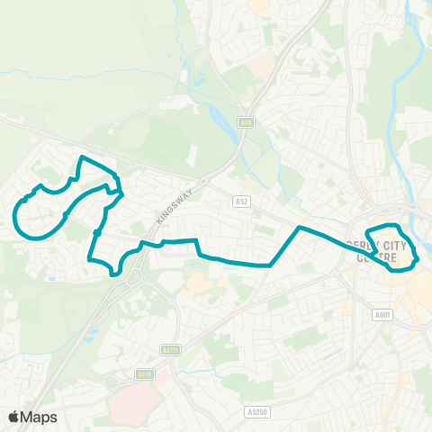 Arriva Derby Albert Street - Albert Street map