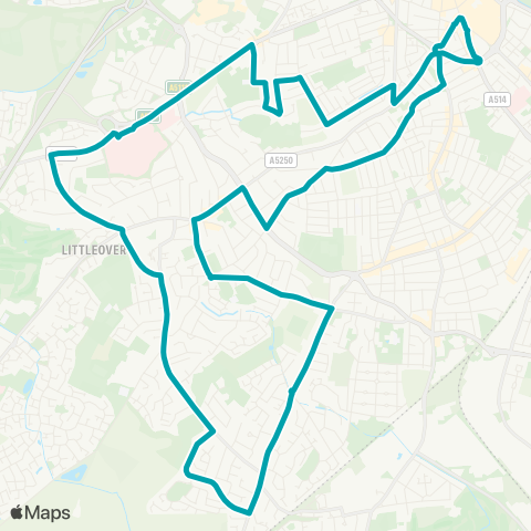 Arriva Derby St Peters Street - St Peters Street map