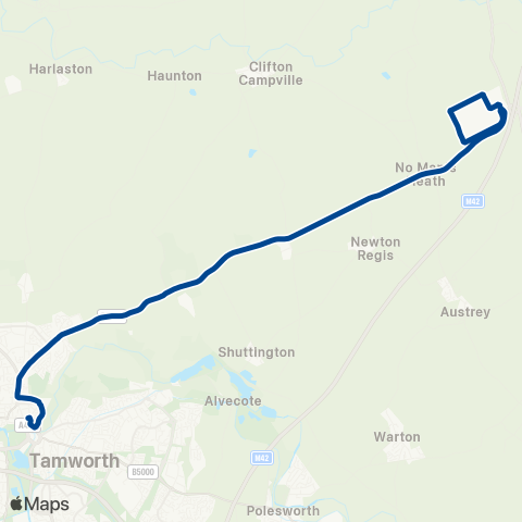Diamond Bus East Midlands  map