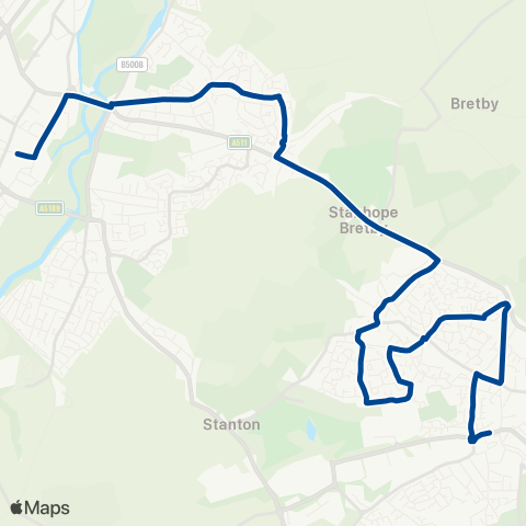 Diamond Bus East Midlands  map