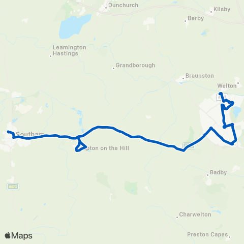 Catterall's Hidcote Way - Southam College map