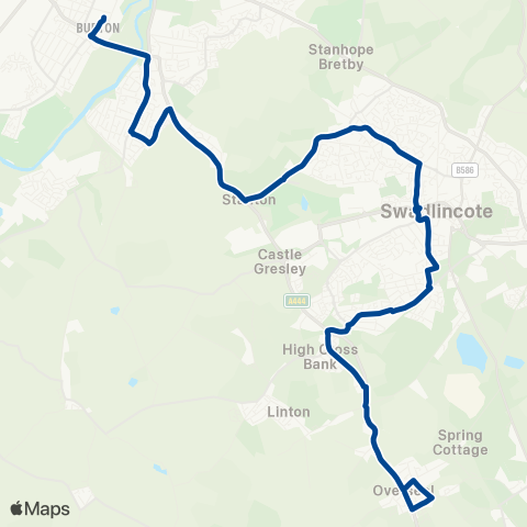 Diamond Bus East Midlands  map