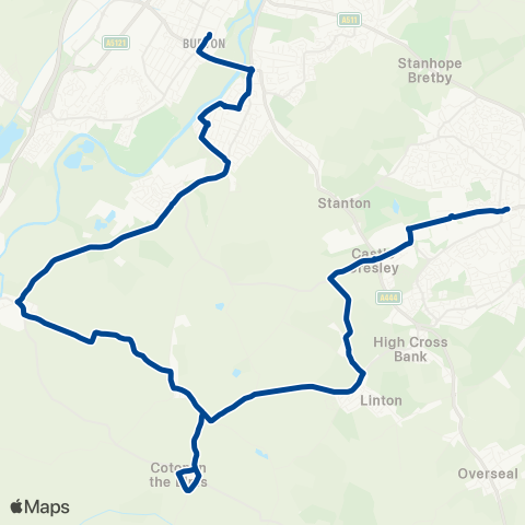 Diamond Bus East Midlands  map