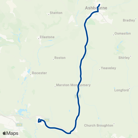 Diamond Bus East Midlands  map