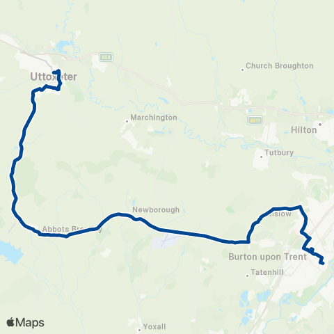 Diamond Bus East Midlands  map