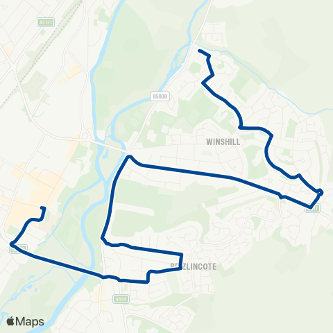 Diamond Bus East Midlands  map