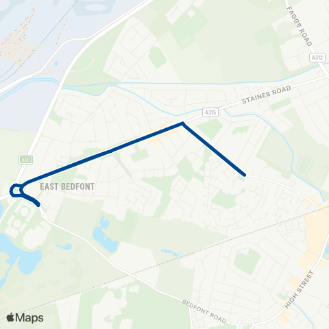 Diamond Bus South East Bedfont Lakes Commercial Estate - Bedfont Lakes Commercial Estate map