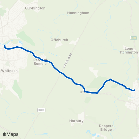 Catterall's Southam College - Parish Church Stand A map
