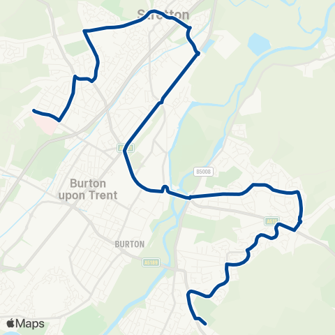 Diamond Bus East Midlands  map