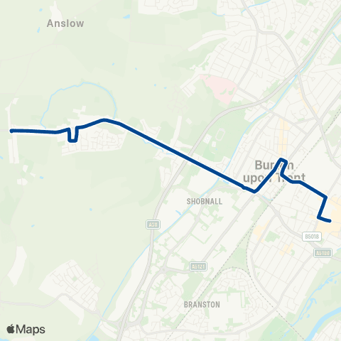 Diamond Bus East Midlands New Street - Acorn Inn map