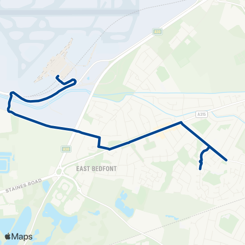 Diamond Bus South East Westmacott Dr / Allcot Close - Heathrow Term 4 map
