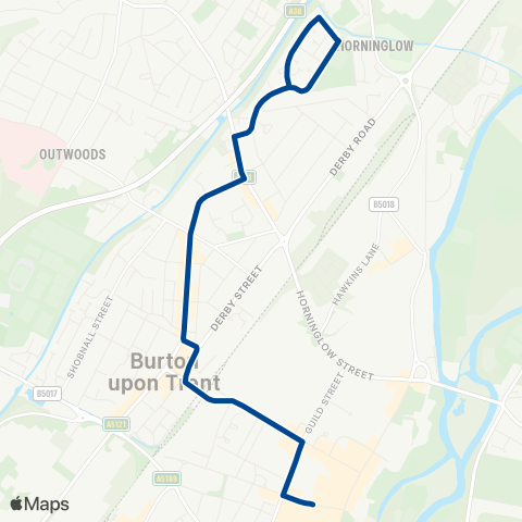 Diamond Bus East Midlands  map