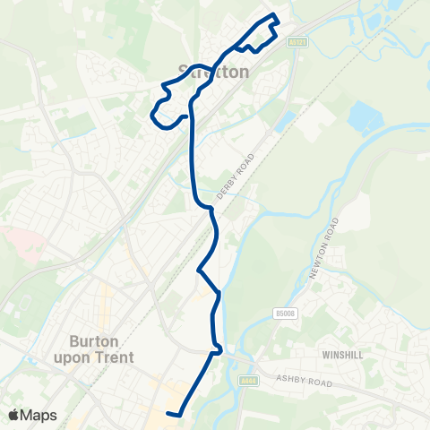 Diamond Bus East Midlands  map