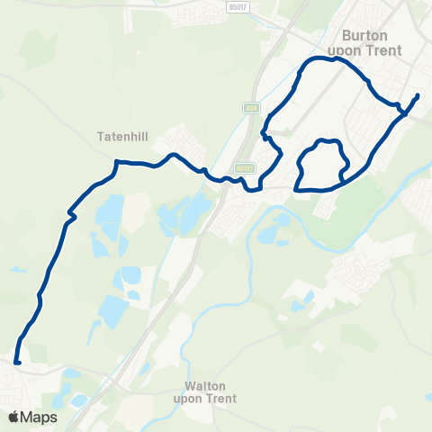 Diamond Bus East Midlands  map