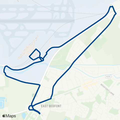 Diamond Bus South East Bedfont Lakes Commercial Estate - Bedfont Lakes Commercial Estate map