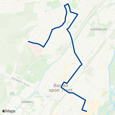 Diamond Bus East Midlands  map