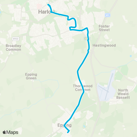 Central Connect  map