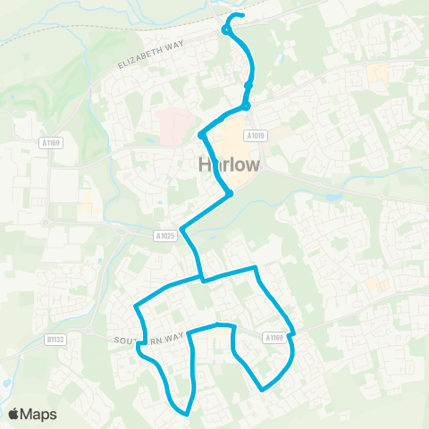 Central Connect  map