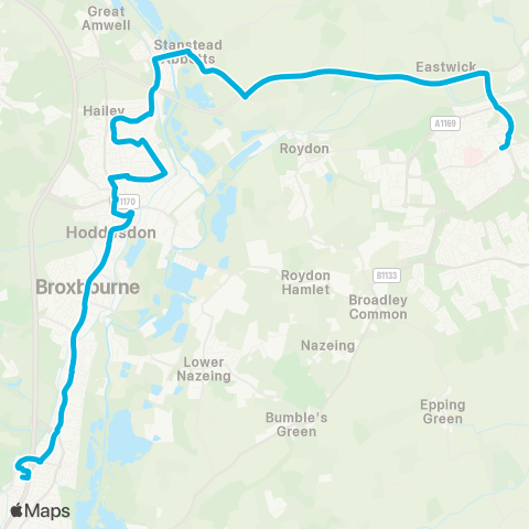 Central Connect  map