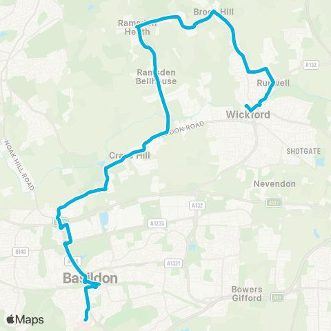 Central Connect  map