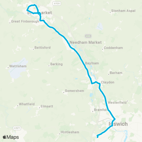 Central Connect Suffolk One - Violet Hill Road map