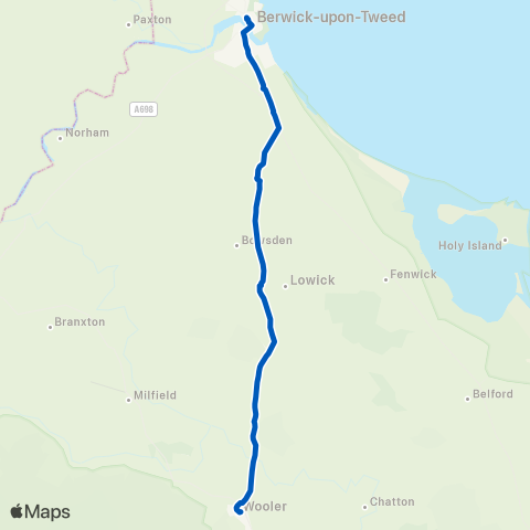 Borders Buses  map