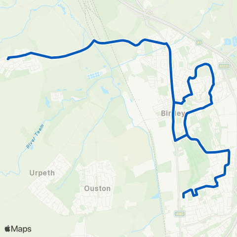 Gateshead Central Buses  map