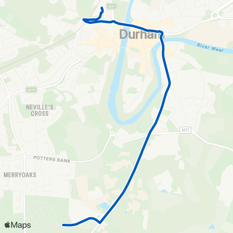Gateshead Central Buses  map