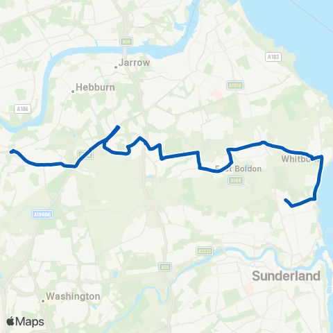 Gateshead Central Buses  map