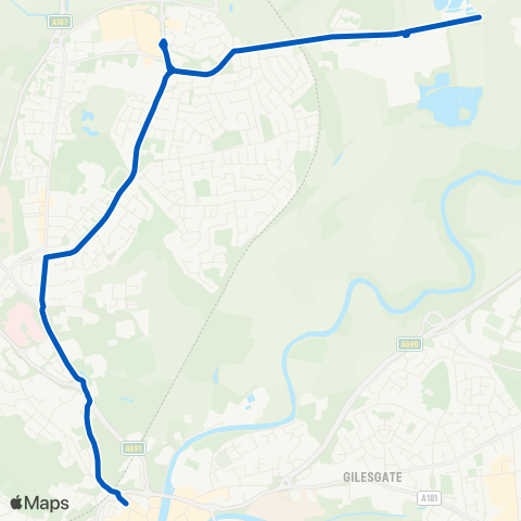 Gateshead Central Buses  map