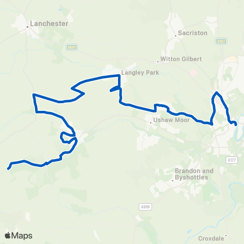 Gateshead Central Buses  map