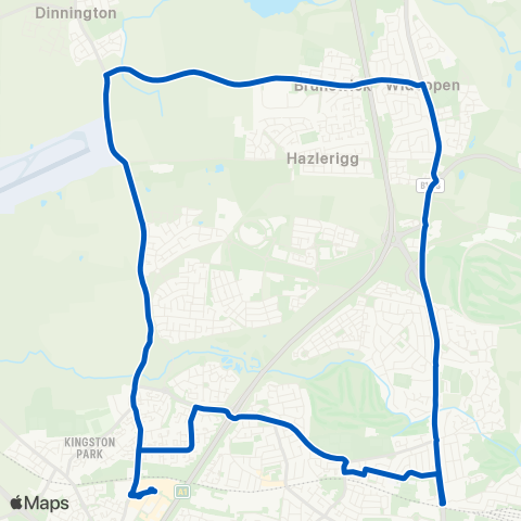 Gateshead Central Buses  map