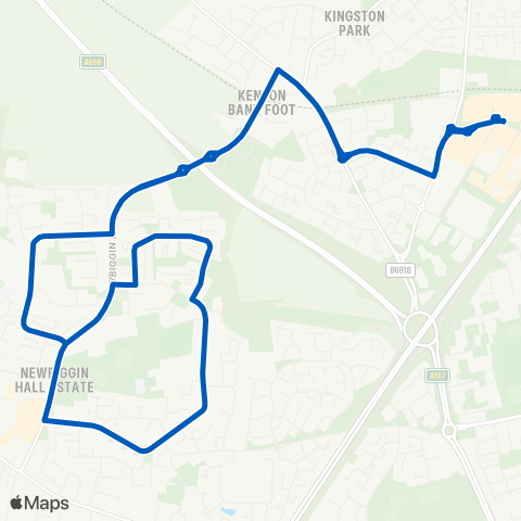 Gateshead Central Buses  map