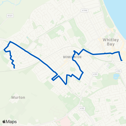 Gateshead Central Buses  map