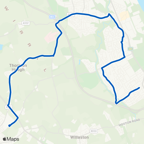 Aintree Coachlines  map