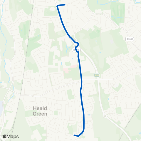 Bullocks Coaches Kingsway School - Outwood Primary School map