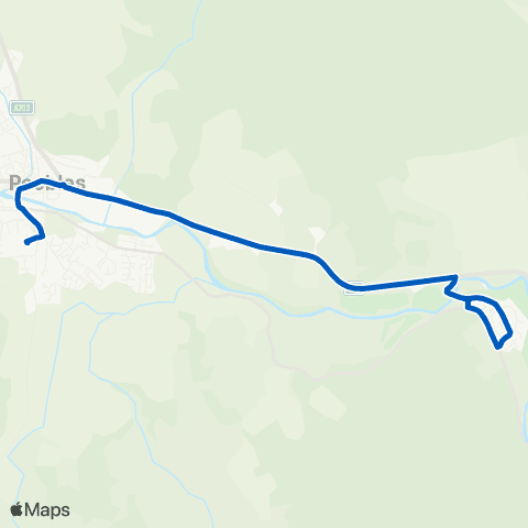 Borders Buses Peebles HS Campus - Cardrona Way map